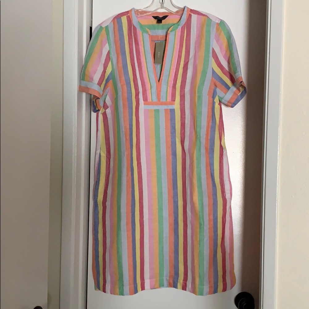 J. Crew Multicolor Striped Mini Dress